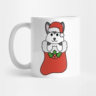 Christmas Husky Stocking Mug